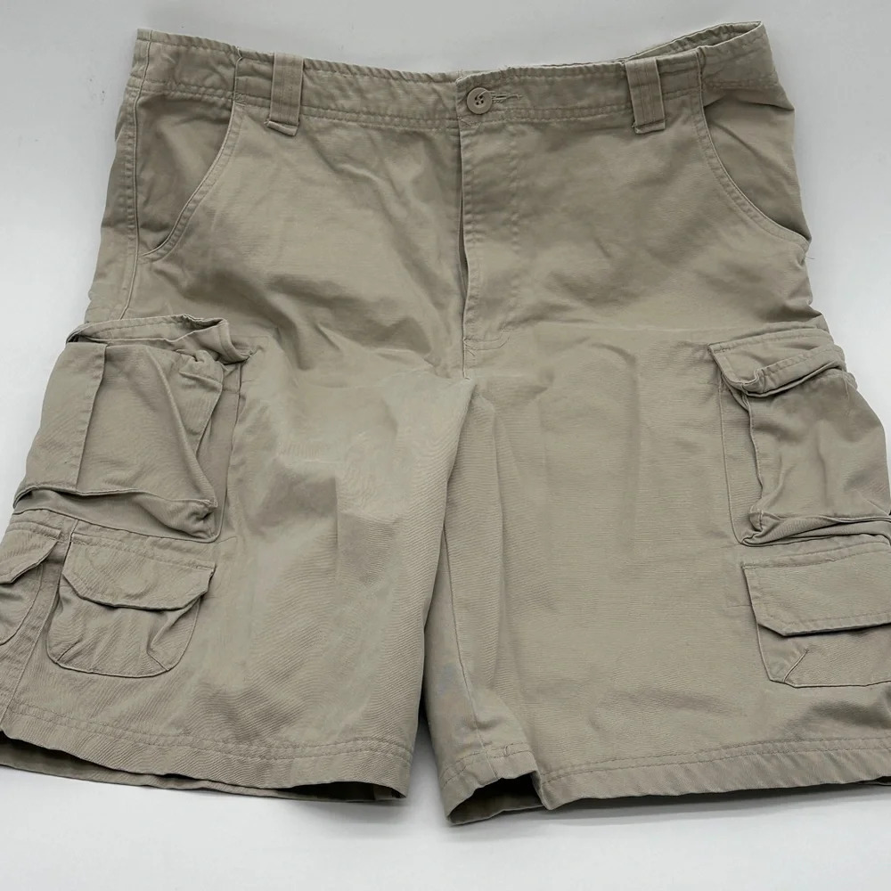 RedHead Cargo Shorts Mens Size 36‎ Flat Front Beige Hiking Outdoor Pockets 36X9